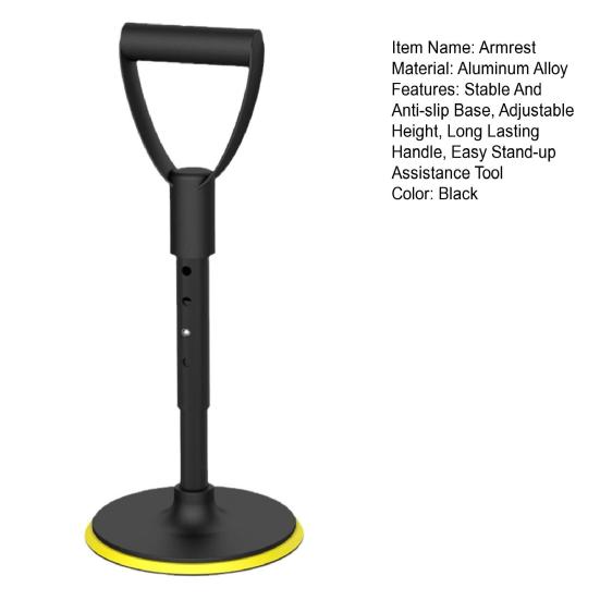 Adjustable Mobility Aid Tool Armrest with Anti-slip 7-Inch Base Aluminum Handles Supports 600 Lbs Mobility Aid Equipment for Seniors Stability