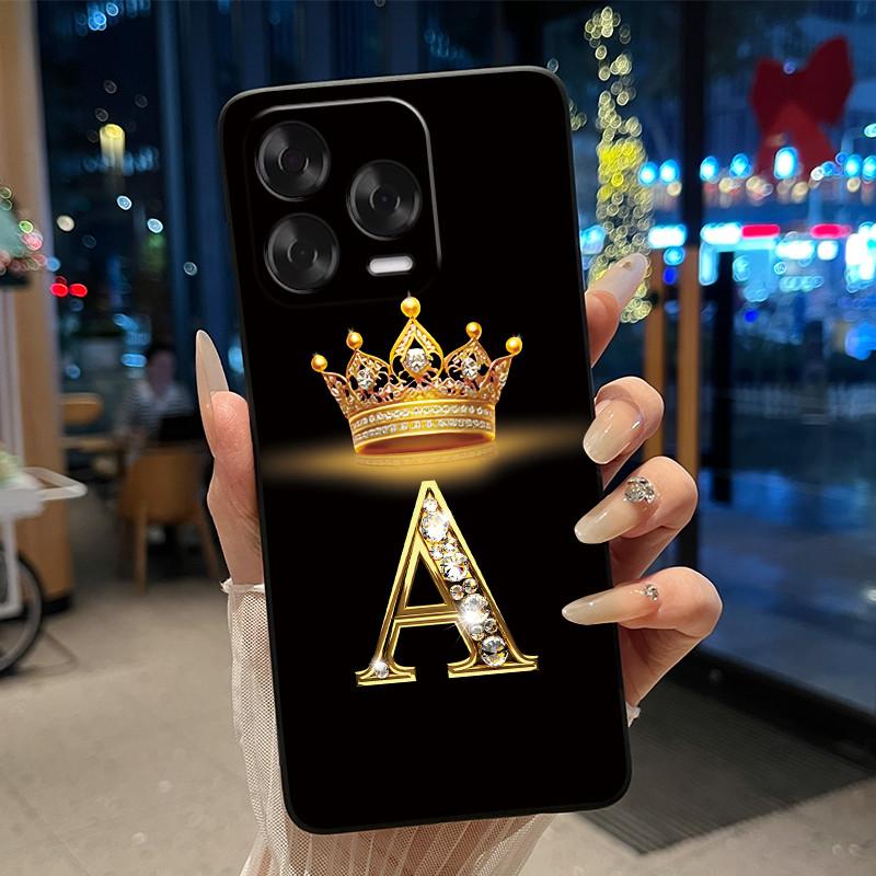 Чехол для ZTE Blade V70 Vita/Nubia V70 Дизайн Мягкий Силикон Черный Чехол Ударопрочный Красивый Модный Корона Буква Узор Оболочка