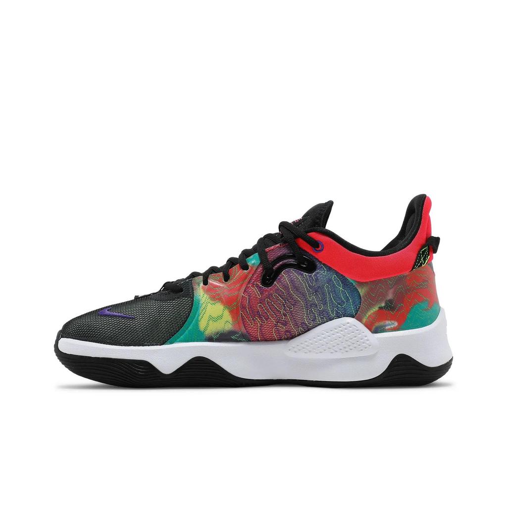 Nike PG 5 'Multi-Color' (Unisex) Bright Crimson / Fierce Purple / Barely Volt / Black Basketball Shoes CW3143 600