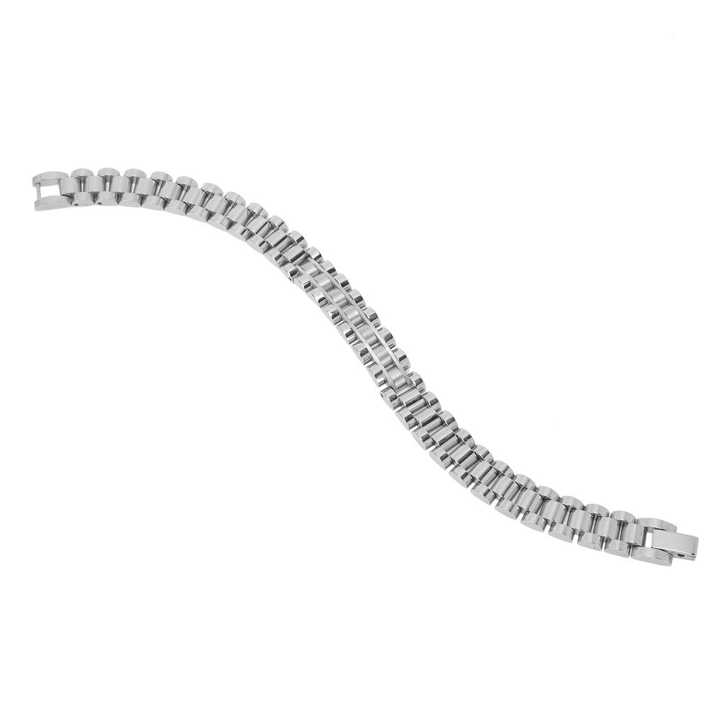 Браслет из нержавеющей стали Элегантный простой браслет Ювелирные аксессуары Подарок Серебристый Белый