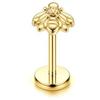 Bobisty 20G Плоские Серьги-гвоздики для Женщин Мужчин Позолоченные 14K Застежка-пуш-ин Хрящ Хеликс Козелок Пирсинг Носа Украшения