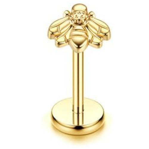 Bobisty 20G Плоские Серьги-гвоздики для Женщин Мужчин Позолоченные 14K Застежка-пуш-ин Хрящ Хеликс Козелок Пирсинг Носа Украшения