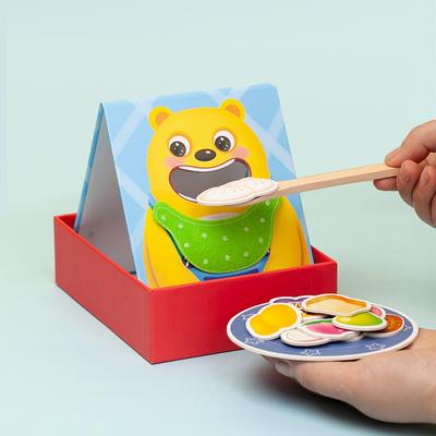 Игровой домик для родителей и детей, игра-симулятор кормления медведя, раннее развитие детей, когнитивные паттерны, координация рук, развивающие игрушки