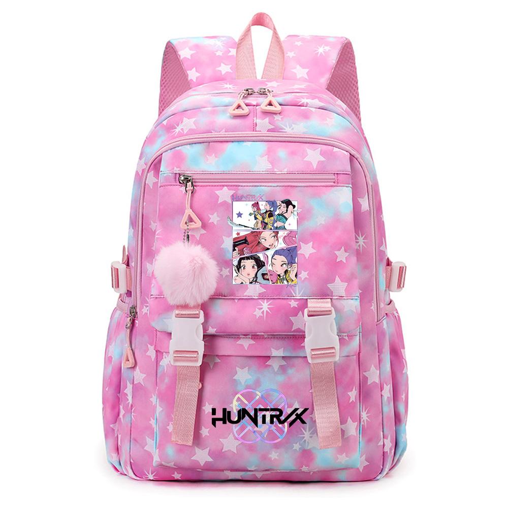 Anime K-Pop Demon Hunters Printed Backpack Large Capacity Bookbag Student Boy Girl Schoolbag Outdoor Large Capacity Waterproof Laptop Travel Bag