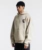 CREAM SODA LAB Cl Washed Graphic Jacquard Hoodie Knit Beige