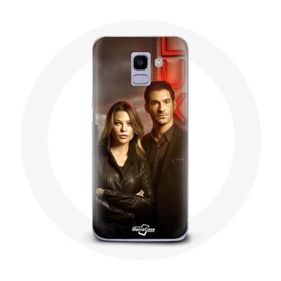 Coque Pour Samsung Galaxy J6 2018 Chloe Decker Et Lucifer Morningstar