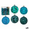 Set of Christmas Balls Turquoise 7 Cm (4 Units)