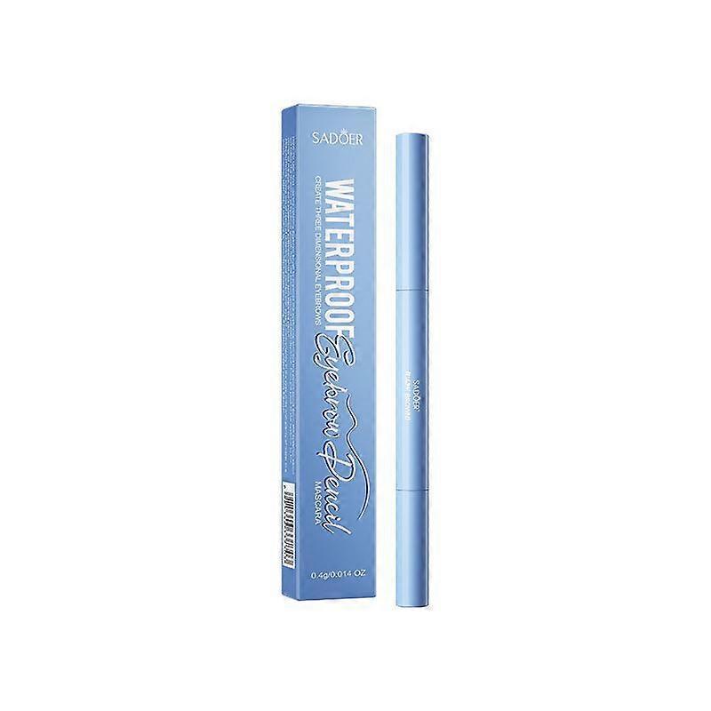 Waterproof Natural Double-Headed Eyebrow Pencil 0.4Gsadoer Finishing Anti-Smudge Eyebrow Pencil Brush