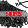 100/500 шт. кабельных стяжек с винтовыми отверстиями, многоразовые фиксированные нейлоновые кабельные стяжки, самоблокирующиеся стяжки для шнуров, ремни, крепежные петли, офисный органайзер