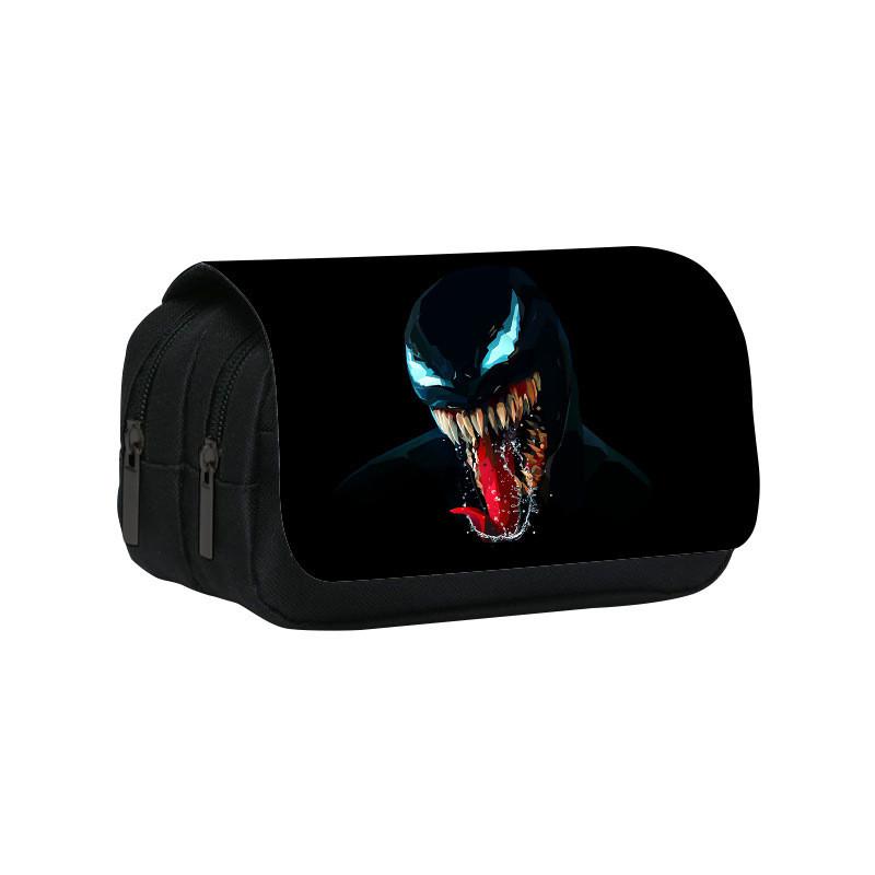 Marvel Venom Print Double Layer Stationery Storage Bag For Middle School Students