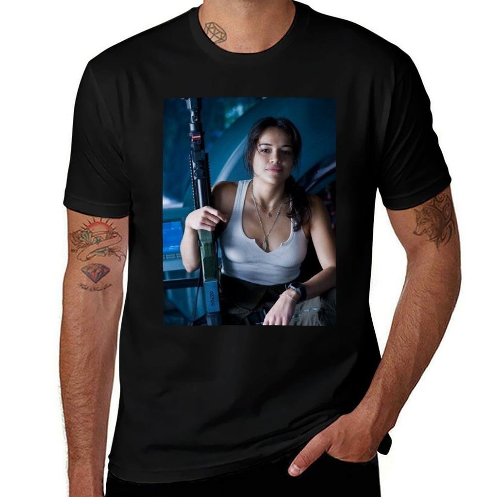Michelle Rodriguez Tshirt Breathable Mesh Panel Tshirt