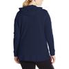Women's Casual Solid Color Long Sleeve Loose Full Zip-Jersey Hoodie Tops Plus