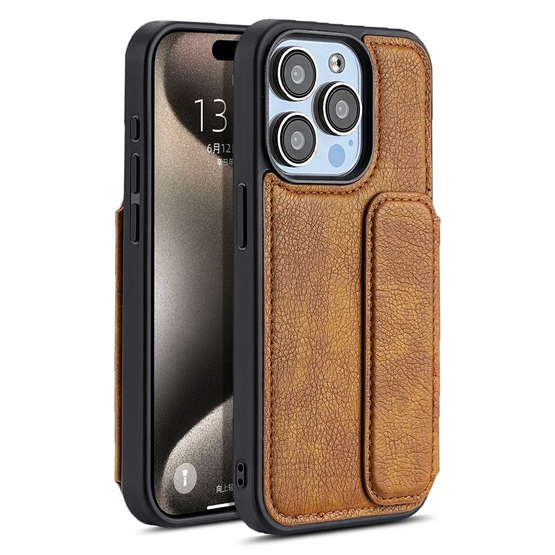 Apple 14 Pro Max Plug-in Leather Phone Case