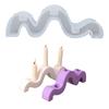 Geometric Curved Silicones Mold for Crafting Unique Candle Holders Irregular Candlestick Casting Expoy Resins Mould
