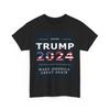 Футболка Трамп 2024 Флаг США Президент США Америка Унисекс Тяжелый Хлопок