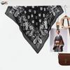 Versatile Paisley Retro Handprint Silk-Style Square Scarf for Women – Fashionable Neckerchief, Souvenir