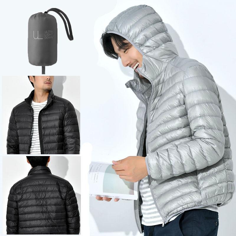 Fall and Winter Down  Men's Short Light Section Business Trend Trend Hooded Thickened Jacket Plus Size