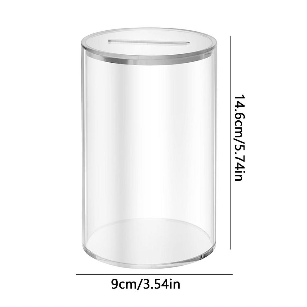 Копилка для взрослых детей Акриловая прозрачная копилка Банка для монет и купюр Банка для сбережений Неоткрывающаяся банка для мелочи Копилка Домашний декор