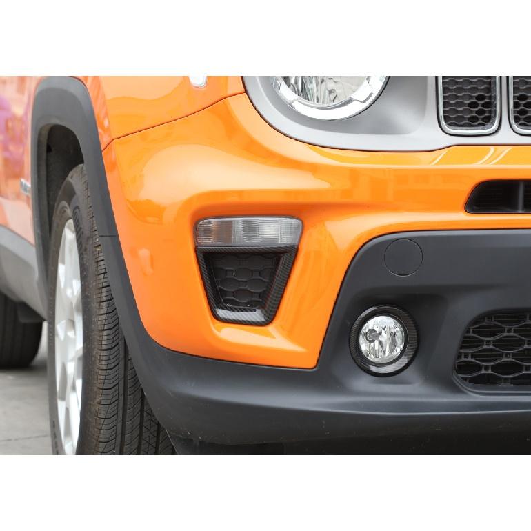 Передняя противотуманная фара автомобиля, декоративная кольцевая крышка для Jeep Renegade 2022, капоты для ламп, стильный экстерьер