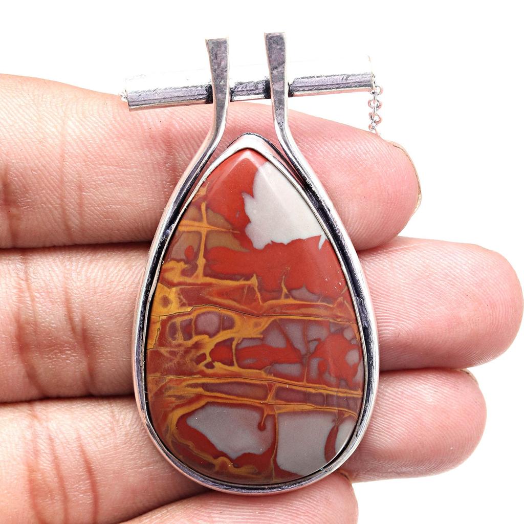 Дизайнерское ожерелье ручной работы с драгоценными камнями Jasper ко Дню матери, 20 дюймов