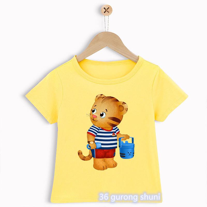 Novelty Design Boys TShirts Funny Daniel TigerS Neighborhood Cartoon Print Toddler Tshirts Summer Fashion ChildrenS T Shirts