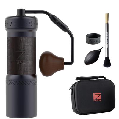 1Zpresso K-Ultra Кофемолка для ручного помола Железно-серый цвет с футляром для переноски Легко очищаемая складная кофемолка Лезвие из нержавеющей стали Внешняя регулировка