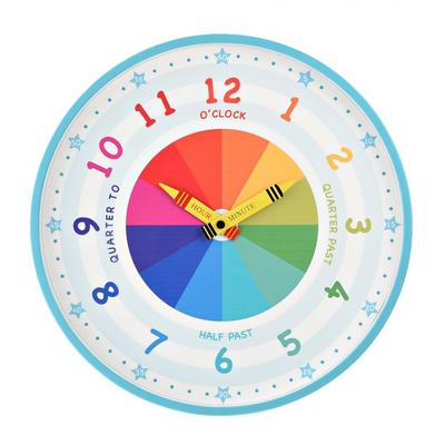 Настенные часы Hometime Kid's Tell the Time - Синие 30 см