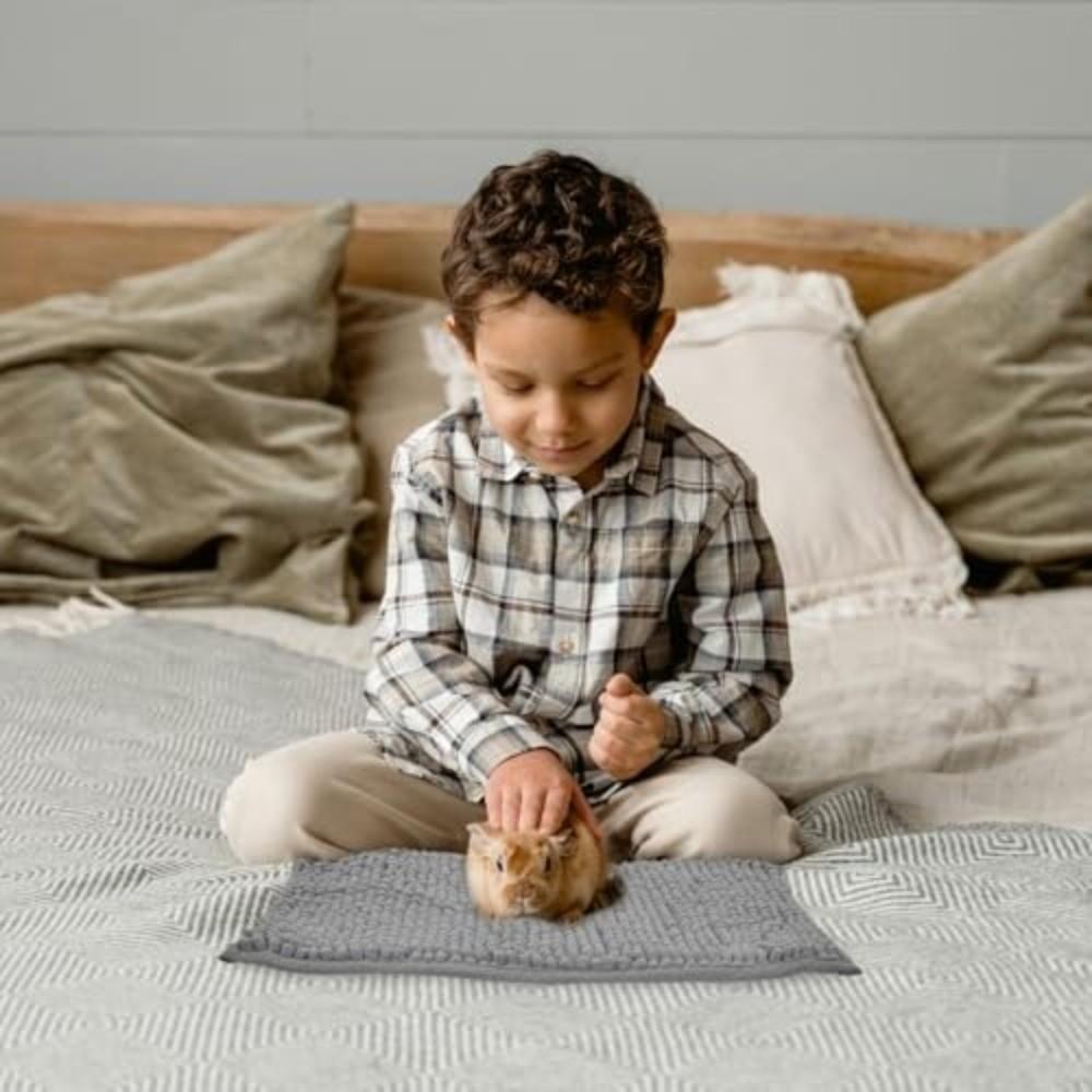 Washable Guinea Pig Cage Liner Non Slip Fleece Bedding Mat Soft Washable Pet Pad Guinea Pig