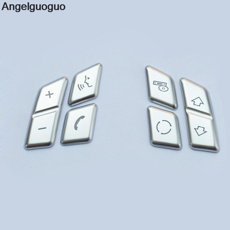 Автомобильные кнопки на руле с блестками, декоративная накладка для BMW 3 серии E90 318i 320i