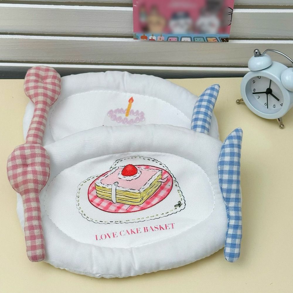 Cute Cotton Coaster Cartoon Cake Pattern Insulation Pad Hand Made Placemats Kitchen Accessories