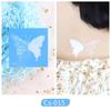 Trendy White Flower Temporary Tattoo Stickers for Face & Arm