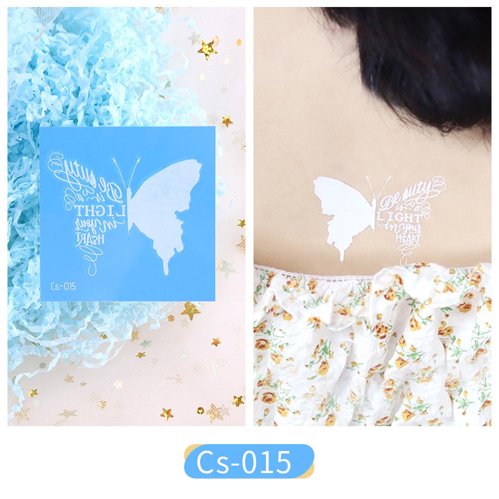 Trendy White Flower Temporary Tattoo Stickers for Face & Arm