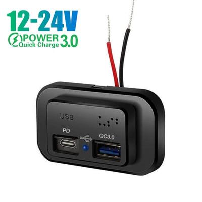 Двойная USB-розетка для зарядного устройства 4,8A 3,1A 12 В для мотоцикла, грузовика, квадроцикла, лодки, автомобиля, автобуса, 2,1A 2,4A, розетка адаптера питания