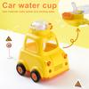 Kids Car Water Bottle with Straw Strap 600ml BPA-Free Leak-proof Straw Cup