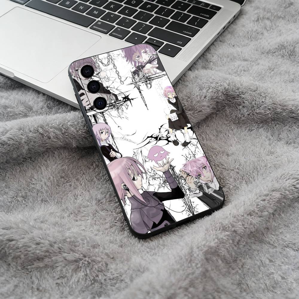 Anime-S-Soul -E-Eater Soft Silicone phone Case for Samsung Galaxy A73/A71/A72/A70/A53/A52/A51 - Black