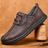 38-48 Large Size Leather Shoes Men's Microfiber Leather Soft Bottom Winter Men's Shoes Business Casual Leather Shoes