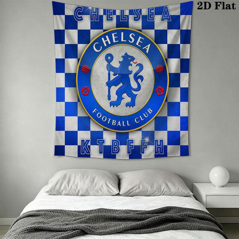 Chelsea logo Wall Hanging Printed Fabric Blanket Decorative Tapestries for Bedroom Living Room Home Decor