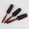 Wooden Handle Bristles Round Brush Portable Anti-static Thin Thick Long Straight Curly Hair Brush Women Girls Hair Styling Detangling Comb