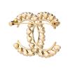 Chanel [Новинки Весна-Лето 2023] Классическая Металлическая Брошь с Декором Двойное С Сердцем Женский Стиль