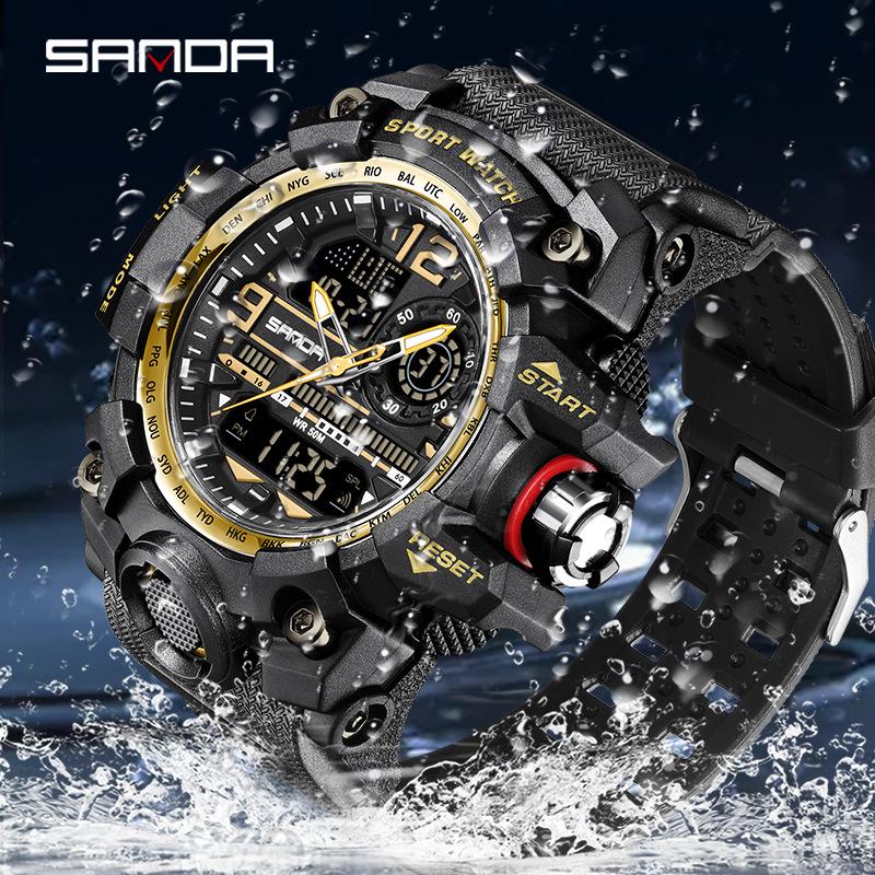Sanda Korean Trend Multifunctional Luminous Waterproof Watch for Teens & Adults