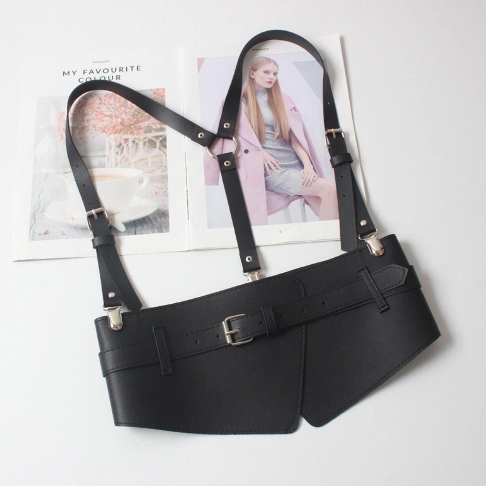 Широкий пояс панк-пояс корсет на грудь корсетный пояс готический подтяжки украшение