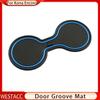 Silicone Car Door Groove Mats for Hyundai Kona Encino    Non-Slip Gate Slot Pad Water Cup Mat Cusion