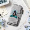 Gothic Skull Pattern Long Wallet Cool Stylish Card Holder Durable PU Purse