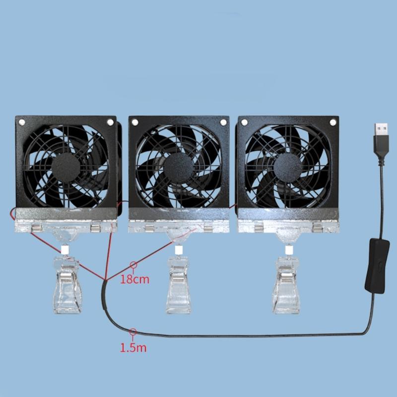 3600RPM High Speed 5V Computer Cooling Fan Adjustable Angle Design For PC Gaming Rigs Router Heat Dissipation