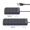 USB-концентратор 4/7 портов USB3.0 Разветвитель с выключателем Питания Внешний USB 2.0 Удлинитель Адаптер Станция Передачи Данных Док-станция