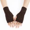 Solid Color Half Finger Gloves Soft Fingerless Gloves Fashion Half Finger Mitten  Unisex