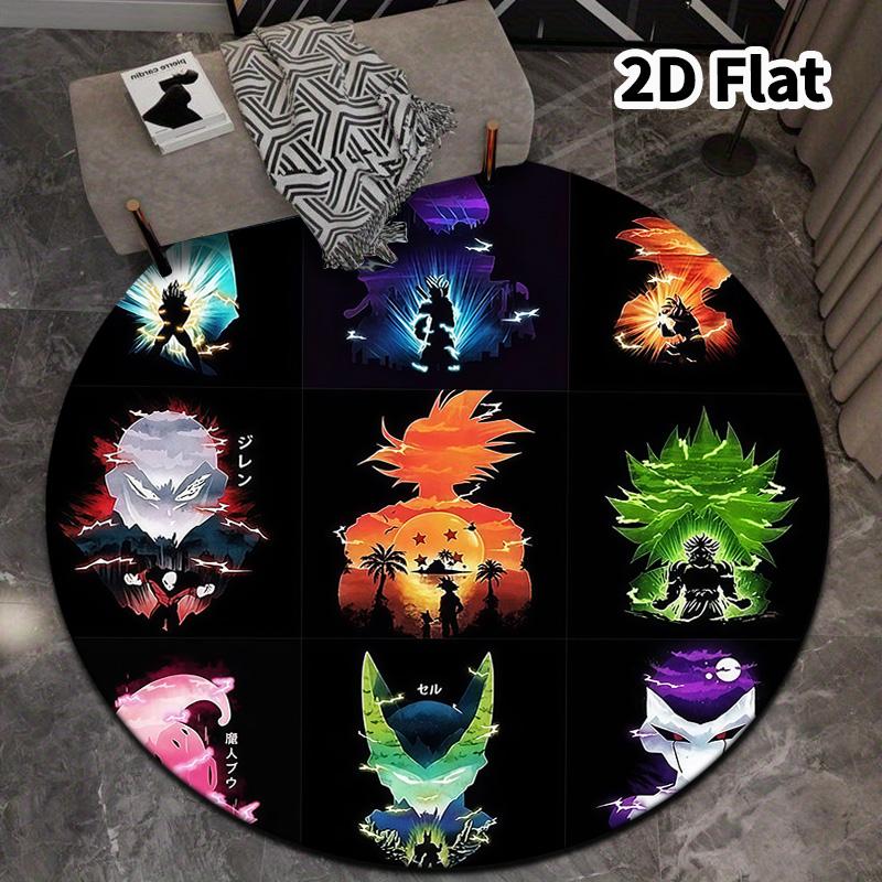 Dragon Ball Round Area Rug Carpet Rug For Living Room Bedroom Sofa Playroom Decor Nonslip Floor Mat