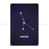 Cancer Constellation Metal Plaque Rusty Home Club Bar Club Tin Sign Poster