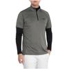Комплект многослойной одежды для гольфа с коротким рукавом, молнией до половины длины, длинным рукавом, воротником-стойкой, быстросохнущий, E2MHB501, угольно-серый x черный UPF50+, мужской
