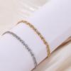 Thin Stainless Steel Bracelet Paper Clip Gold Bracelets Women Geometry Hands Jewelry  Gift